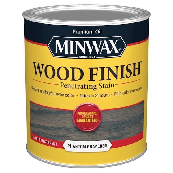 Minwax Minwax Wood Finish Semi-Transparent Satin Phantom Oil-Based Penetrating Wood Stain 1 qt, PK4 118620000 - main
